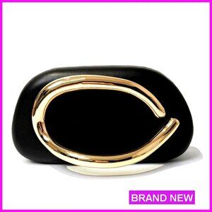 Acrylic Evening Clutch with Metal Handlebars for Wedding Prom Party